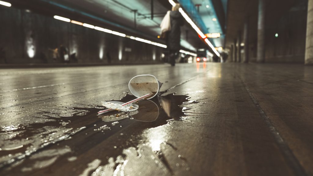 A spilled drink illustrates the water principle